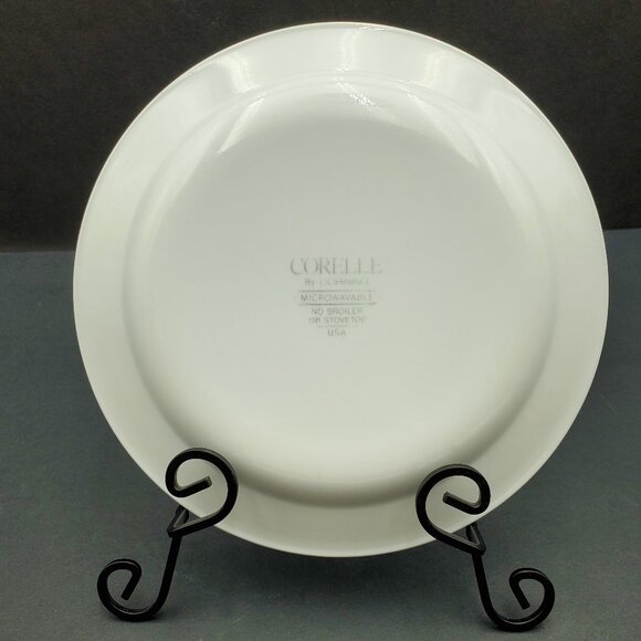 Corelle Hummingbird Salad Plates Dessert Bread Plates Green Gold Bands - Picture 5 of 6